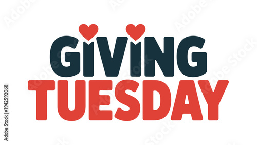 Giving Tuesday graphic shows two hearts.