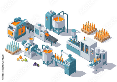 Automated Beverage Bottling and Packaging Production Line A Modern Factory Process