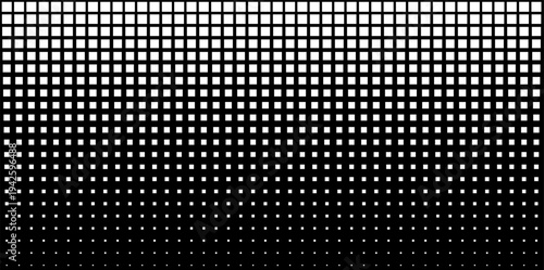 Geometrical simple white minimalistic texture with square dots on black background. Modern background. Grunge backdrop. Vector illustration