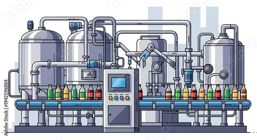 Beverage Manufacturing Plant Machinery Equipment.