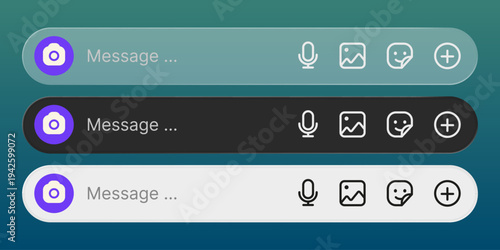 Chat button set for element call to action design