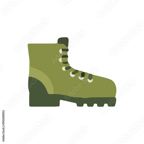 Green Hiking Boot Icon