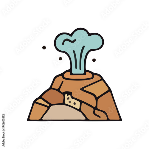 Volcano Eruption Icon