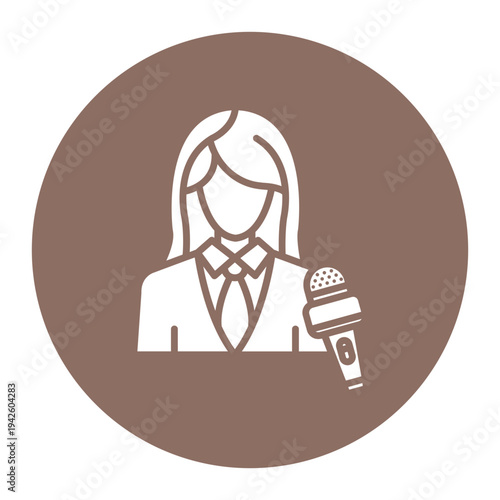 Journalist Female Icon