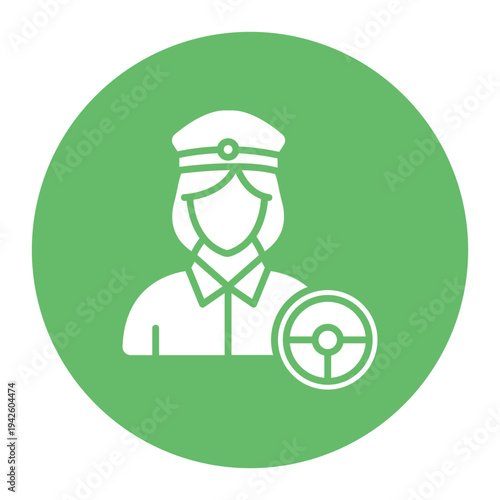 Professional Driver Female Icon