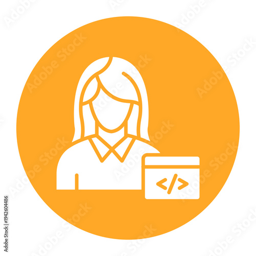 Programmer Female Icon