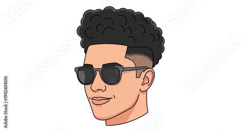 Young Man Wearing Sunglasses.