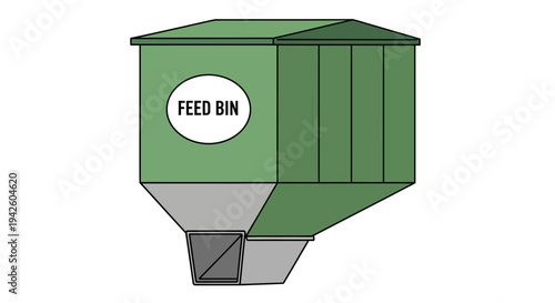 Green Feed Bin Container.