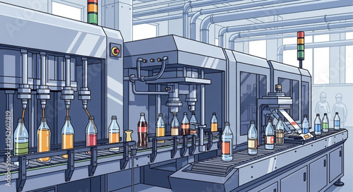 Bottling Plant Production Line Machinery.
