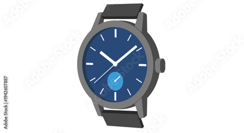 Modern Blue Watch Face.