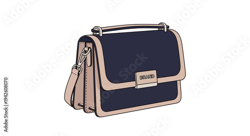 Navy Blue Ladies Handbag.