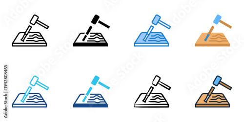 Hand-carved wooden decor icons set multiple style collection. Editable stroke 
