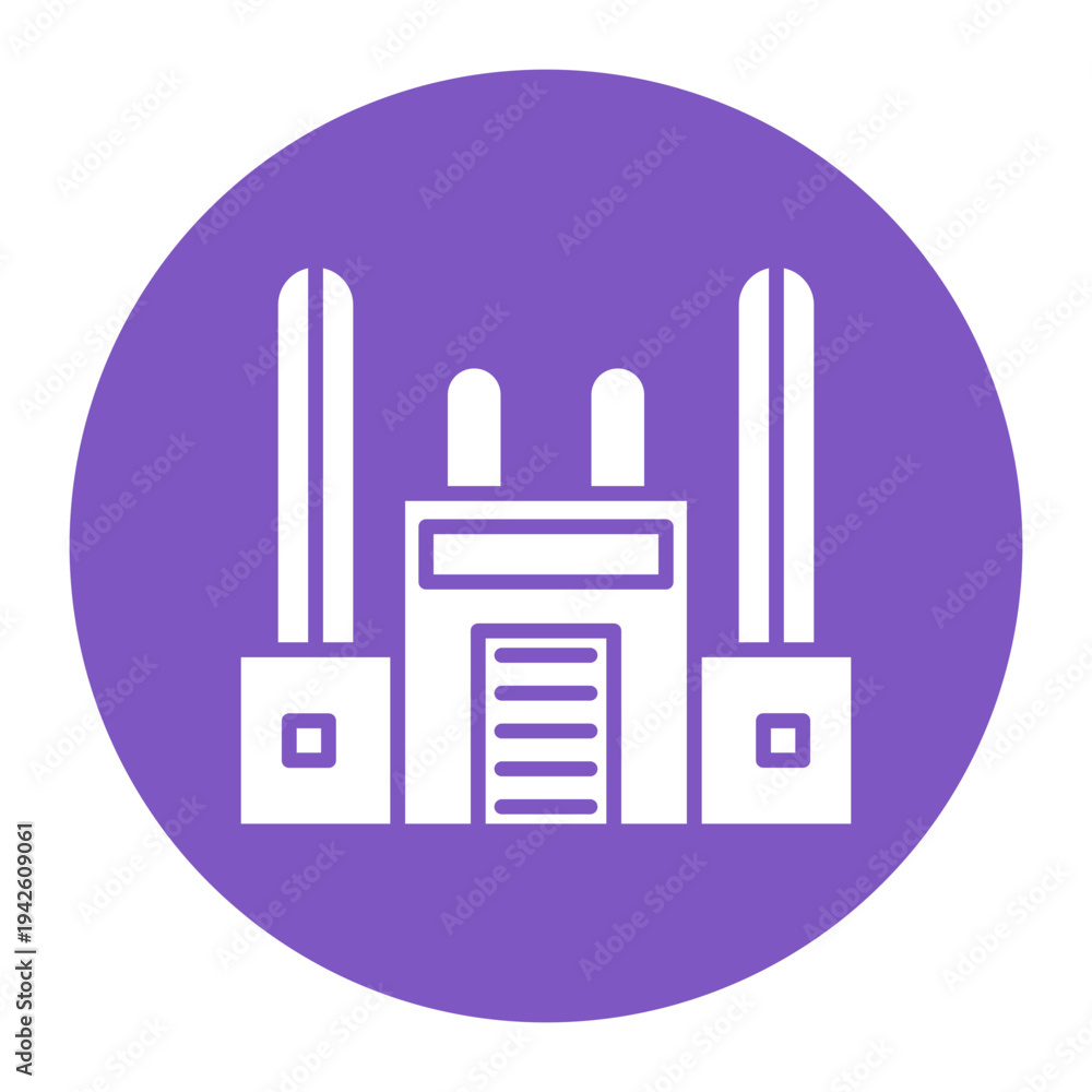 Obraz premium Metallurgical Plant Icon