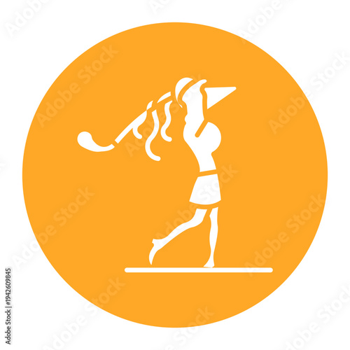 Golf Player Female Icon