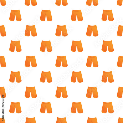Orange shorts forming a fashion clothing pattern for digital backgrounds