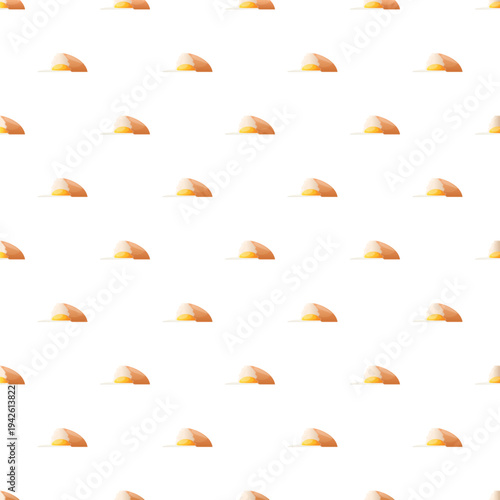 Fried egg breakfast food seamless pattern repeating background