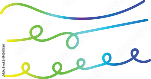 Dynamic multicolored abstract lines flowing with vibrant gradient curves