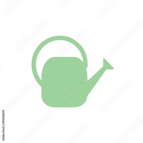 Minimalist Green Watering Can Icon
