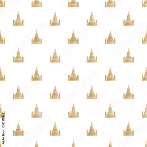 Wat arun icon pattern on white background creating a repeating design