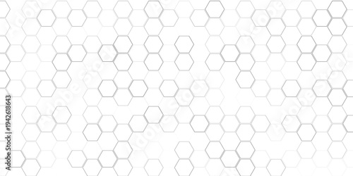 Hexagon grid pattern on transparent background. geometric flat honeycomb textures, seamless hexagonal mesh backgrounds, digital technology , and futuristic layouts