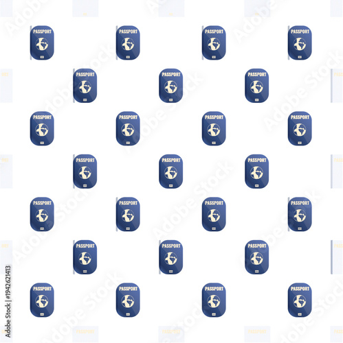 Passports forming a seamless repeat pattern for international movement and citizenship