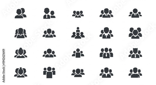 Diverse Group of People Icons for Teamwork and Collaboration.