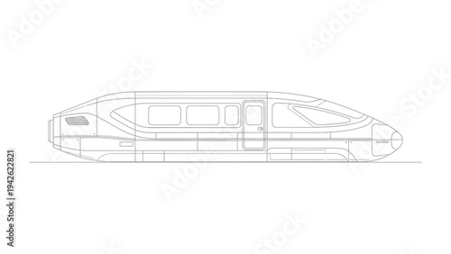 Futuristic Train Design: A sleek and modern train design, showcasing innovative engineering and efficient transportation concepts.