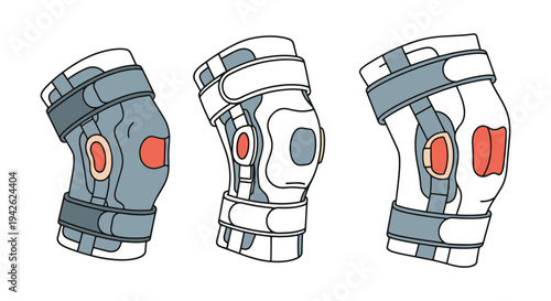 Knee Brace Line art vector modern artistic abstract style illustration