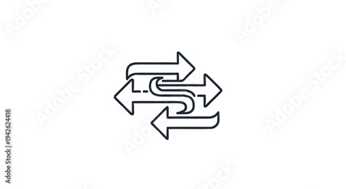 Interconnected Arrows Symbolizing Exchange and Flow.