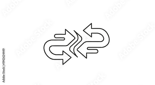 Interconnected Arrows Symbolizing Exchange and Flow.