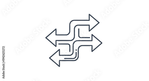 Intertwined Arrows Symbolizing Complex Choices and Directions.