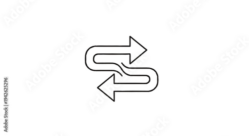 Intertwined Arrows Symbolizing Connection and Direction.