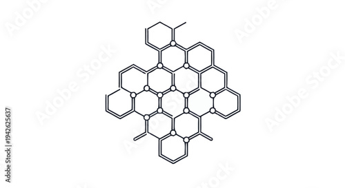 Molecular structure of a complex carbon-based molecule.