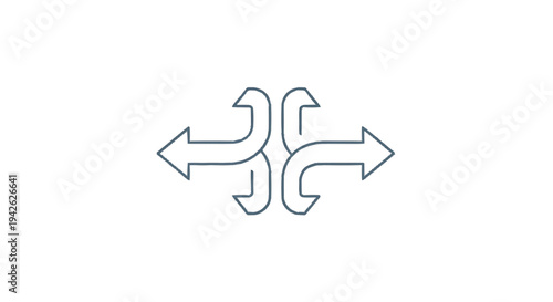 Intertwined Arrows Symbolizing Directional Choices and Crossroads.