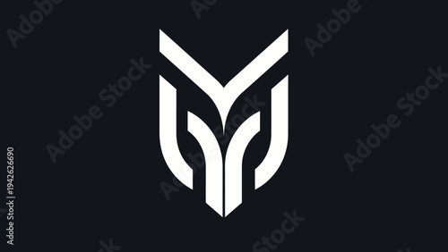 Modern abstract geometric owl logo design symbol.