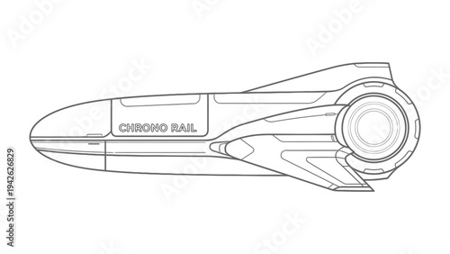 Futuristic Rail Transport: A sleek and innovative concept design of rail transport, showcasing a streamlined form and modern aesthetic.
