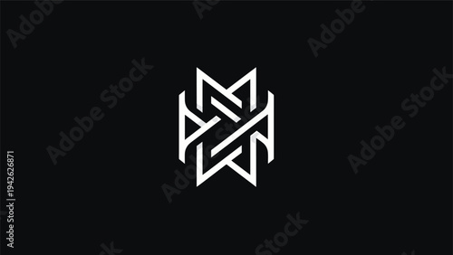 Monogram logo design with intertwined letters M and W.