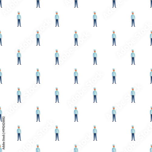 Doctor character creating a repetitive background for healthcare design