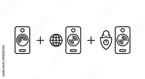 Mobile Device Security and Internet Connectivity Concept.