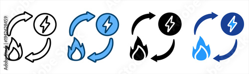 Sustainable Energy Icon Multiple Style Vector Collection   