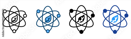 Green Power Icon Multiple Style Vector Collection   