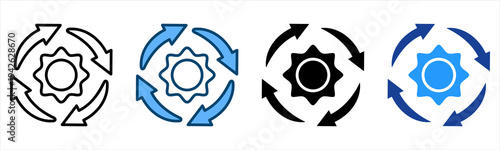 Solar Energy Icon Multiple Style Vector Collection   