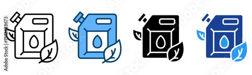 Biofuel Icon Multiple Style Vector Collection   