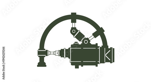 Mechanical Steering Gear System Illustration.