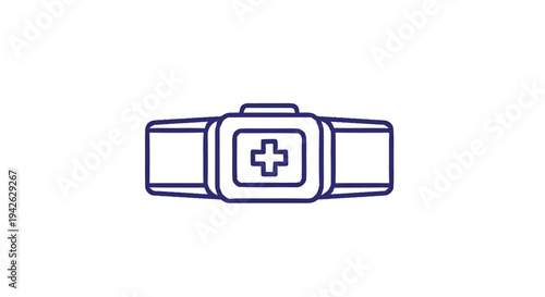 Medical Alert Bracelet Icon Symbol Health Care Emergency.