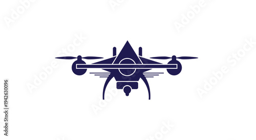 Modern Drone Technology with Camera and Propellers.