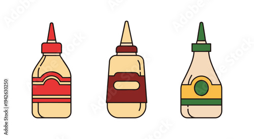 Mayonnaise Line art vector smooth abstract gradient color