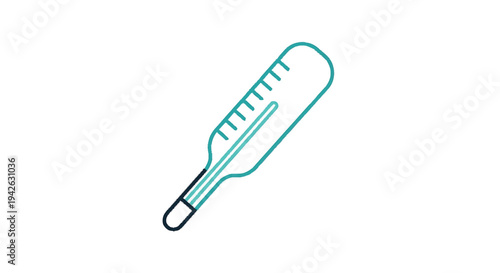 Medical Thermometer Icon with Gradient Colors.
