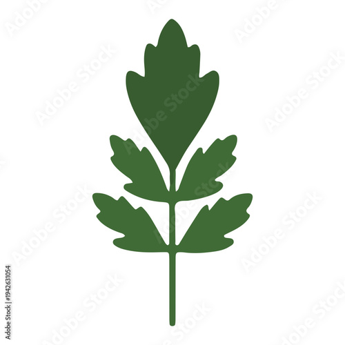 Green Leaf Icon Isolated