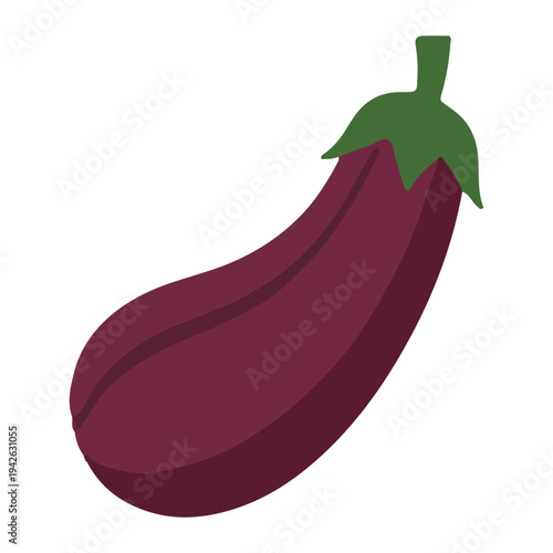 Isolated Eggplant Illustration